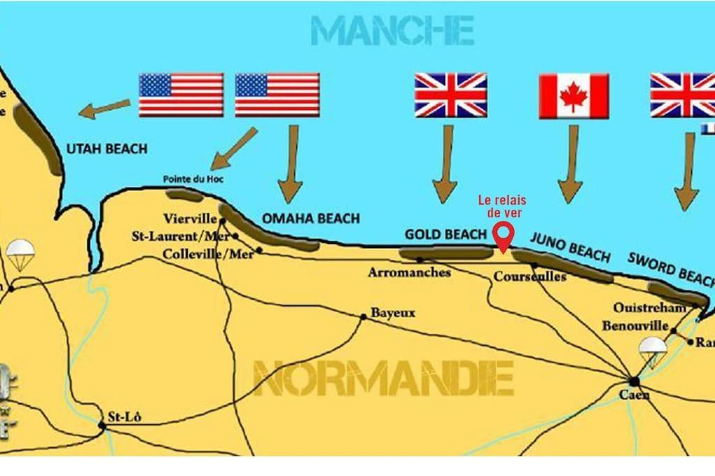 Gite Historique En Normandie Plages Du Debarquement Ver-sur-Mer Exterior foto